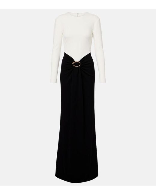 Roland Mouret Black Draped Jersey Gown