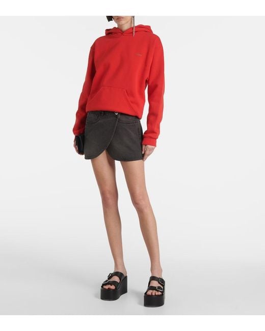 Coperni Gray Denim Miniskirt