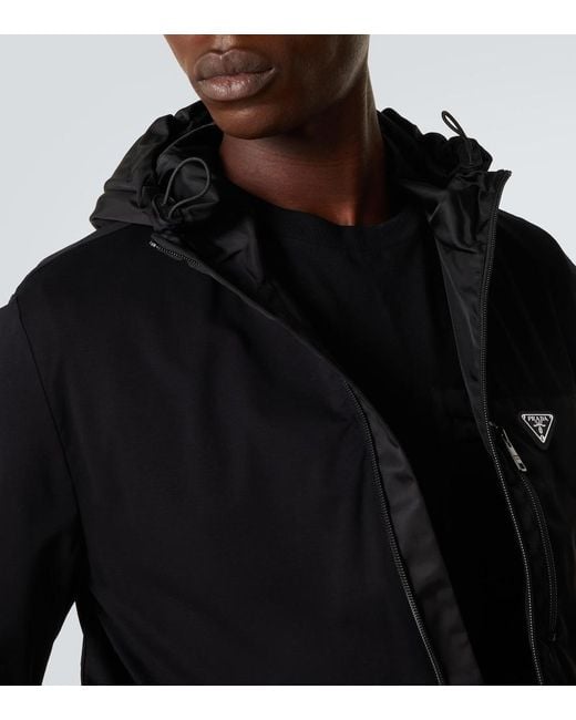 Prada Black Cotton-Blend Jacket for men