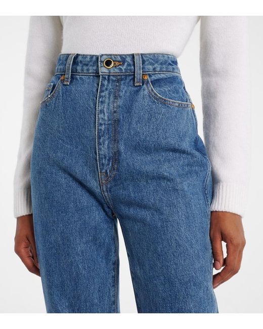 Jeans Regular Danielle A Vita Alta di Khaite in Blue