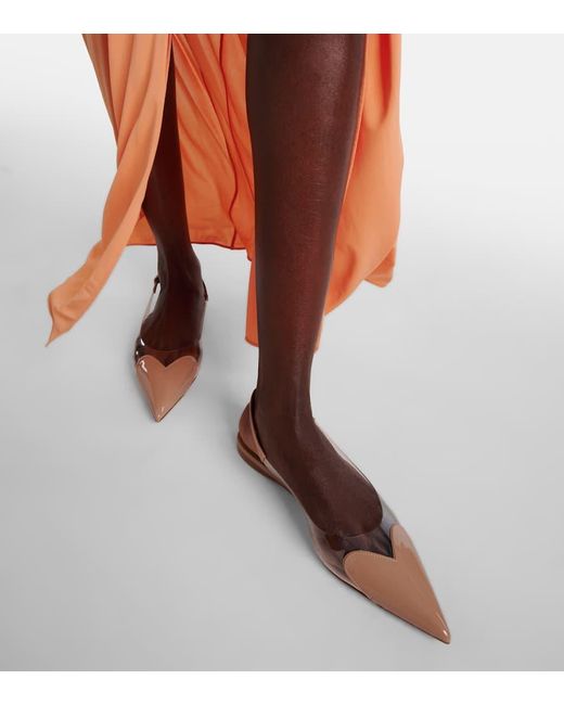 Alaïa Brown Le Coeur Flat Shoe