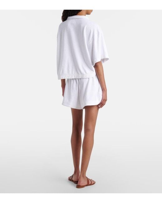 Polo Ralph Lauren White Cotton Terry Polo Shirt And Shorts Set