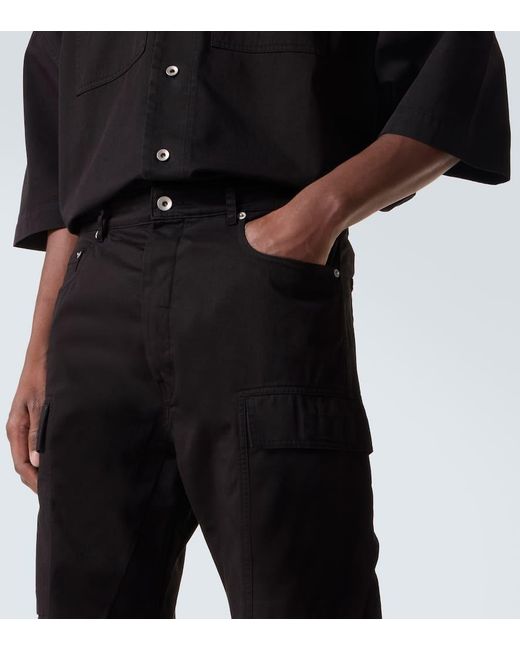 Jeans Cargo Drkshdw De Tiro Bajo Rick Owens de hombre de color Black