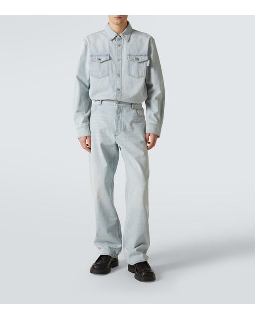 Bottega Veneta Blue Denim Shirt for men