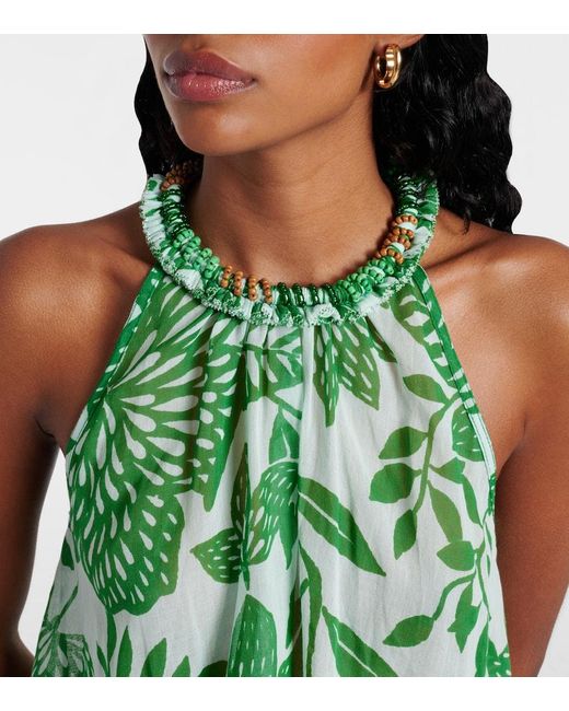 Poupette Green Bedrucktes Top Cleo Aus Baumwolle