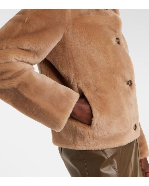 Yves Salomon Natural Shearling Jacket