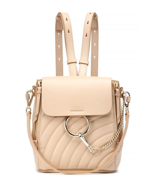 Chloé Natural Faye Quilted Leather Backpack