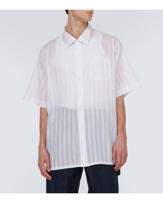 Camisa bowling de algodon a rayas Givenchy de hombre de color White