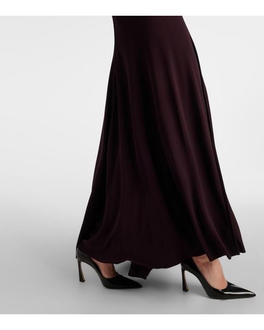 Victoria Beckham Black Twist-Detail Jersey Gown