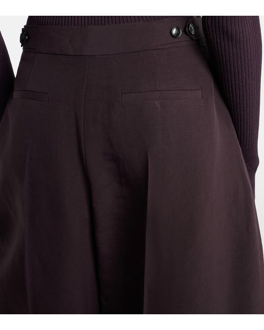 Alaïa Blue Poplin Barrel-Leg Pants