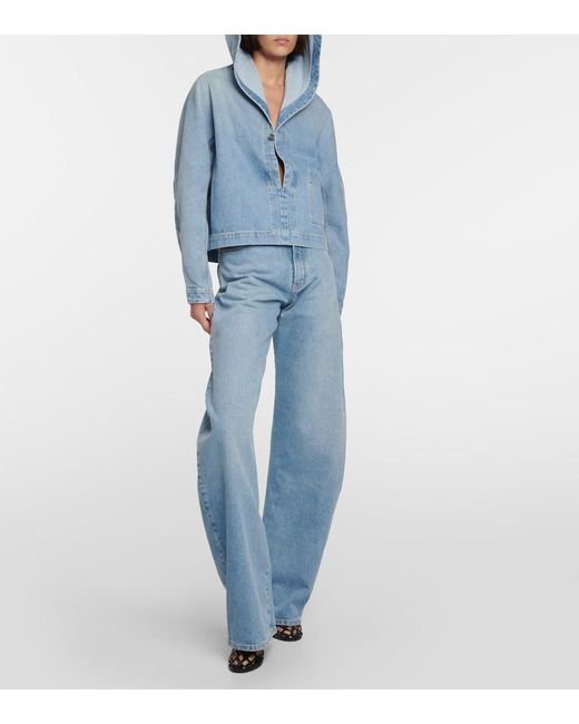 Alaïa Blue Cropped Denim Jacket