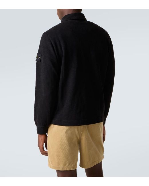 Stone Island Polohemd Compass Aus Baumwolle in Black für Herren