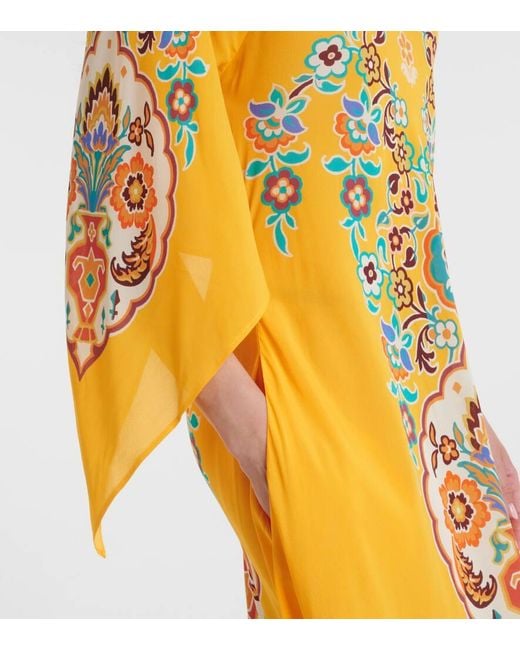 Etro Metallic Printed Maxi Dress