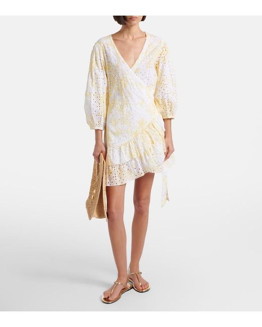 Melissa Odabash White Tabitha Broderie Anglaise Cotton Wrap Dress