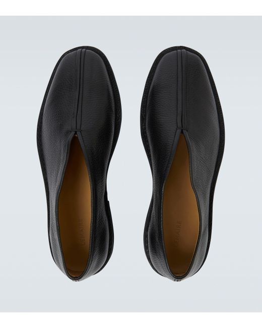 Lemaire Chinese Leather Slippers in Black for Men - Lyst