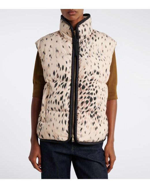 Moncler Natural Printed Technical Down Jacket