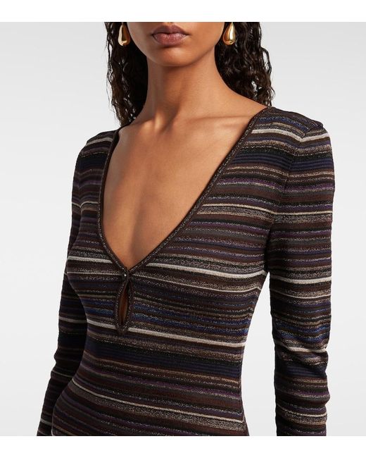 Missoni Black Striped Maxi Dress