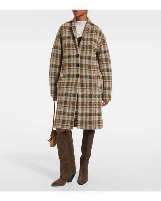 Isabel Marant Natural Gabriel Wool Blend Coat