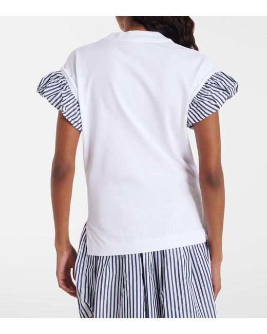 Patou White Cotton Jersey T-Shirt