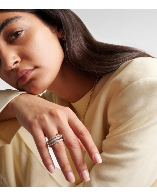 Spinelli Kilcollin White Nova Sterling Silver And 18kt Gold Ring With Diamonds