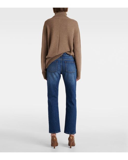 The Row Blue Mid-Rise Straight Jeans Riaco