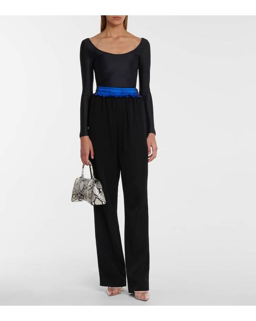 AMINA MUADDI Pink Gilda Embellished Pvc Mules