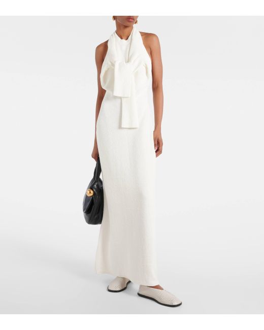 Proenza Schouler White Lara Cutout Boucle Maxi Dress