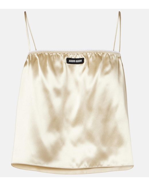 Miu Miu Natural Satin Camisole