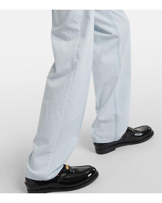 Miu Miu Blue Low-Rise Straight Jeans