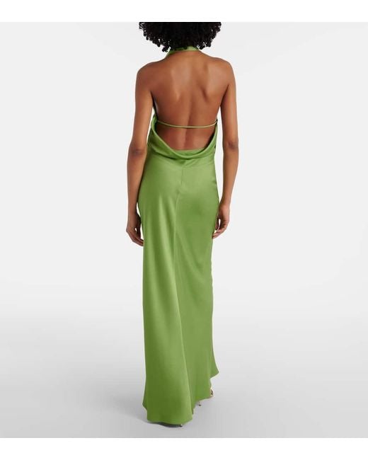Robe Longue Reannon En Satin Jonathan Simkhai en coloris Green