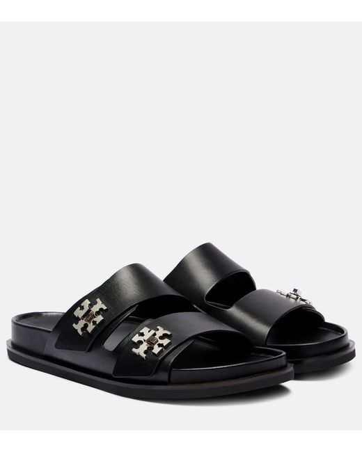 Tory Burch Black Sandalen T Lock Aus Leder