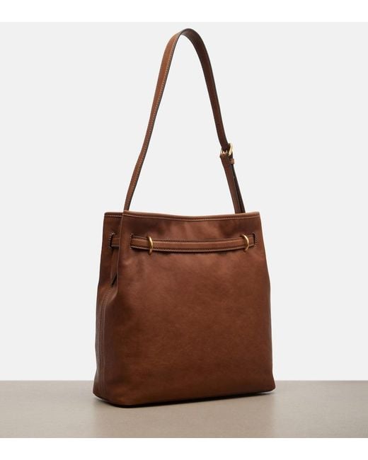 Miu Miu Brown Aventure Leather Bucket Bag