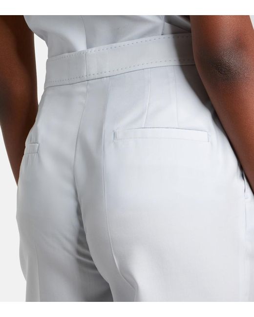 Gabriela Hearst White Vesta Wool And Silk Flared Pants