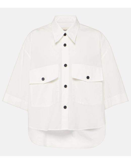 Khaite White Mahsha Cotton Shirt
