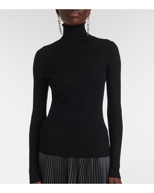 Dolce & Gabbana Black Wool-Blend Turtleneck Sweater