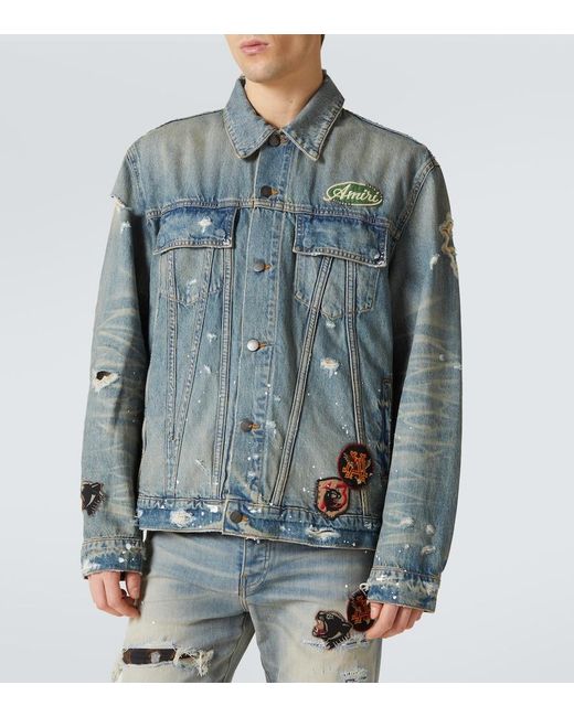 Amiri Blue Vintage Pegasus Jacket for men