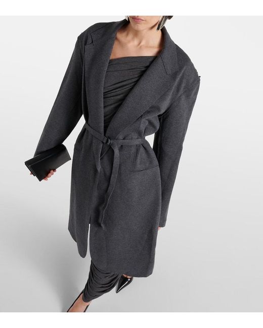 Abrigo Oversized De Mezcla De Algodon Norma Kamali de color Black