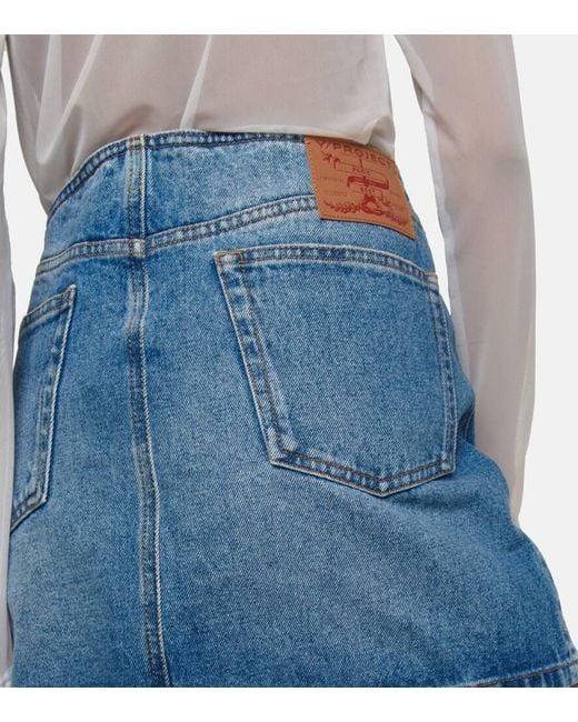 Mini-Jupe En Jean Y. Project en coloris Blue