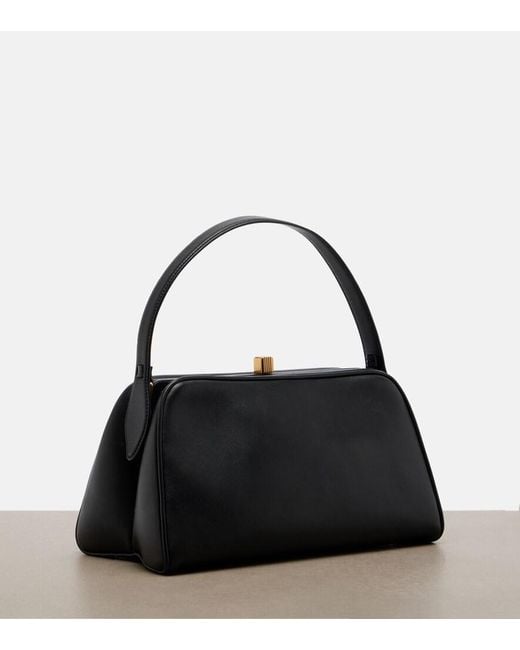 Khaite Black Cate Leather Top-Handle