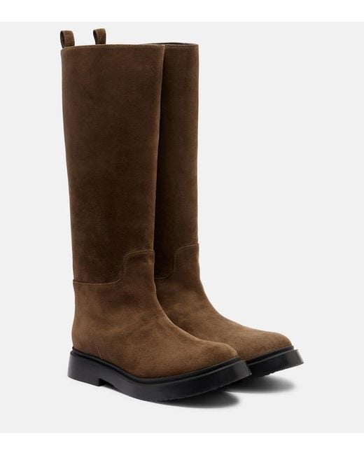 Proenza Schouler Brown Bank Suede Knee-High Boots