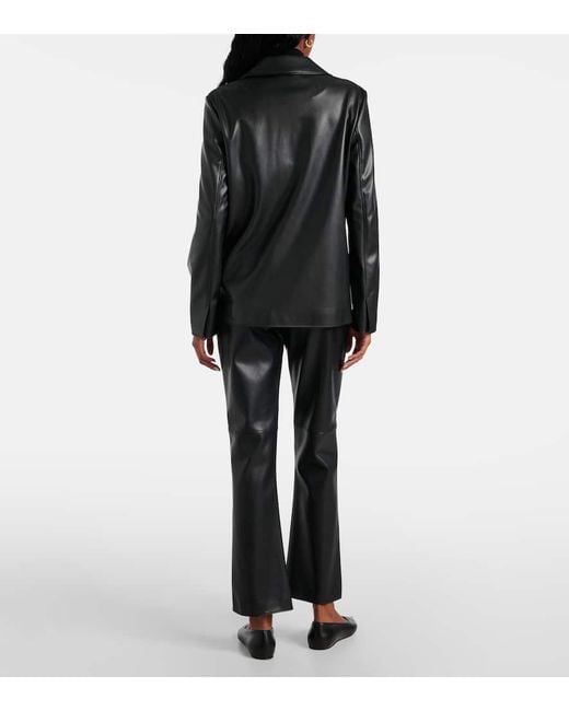 Max Mara Black Blazer Odilia Aus Lederimitat