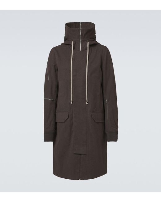 Rick Owens Brown Oversized Cotton Coat for men