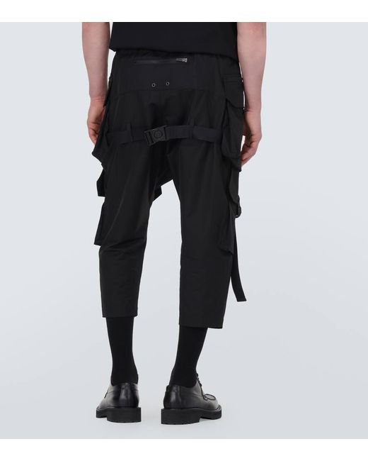 Pantaloni cargo in gabardine di Junya Watanabe in Black da Uomo
