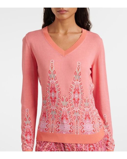 Etro Pink Printed Sweater
