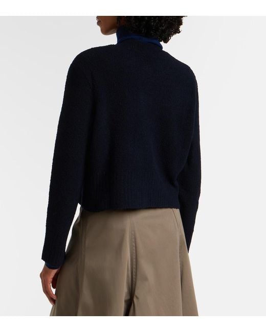 Altuzarra Blue Harris Cropped Wool-Blend Cardigan