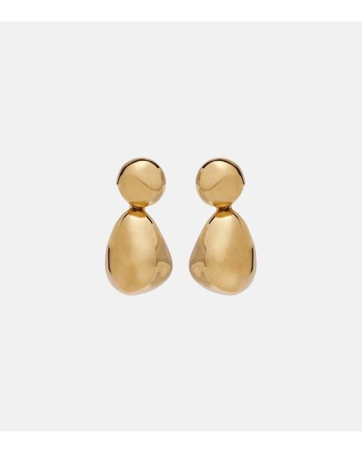 Phoebe Philo Metallic Double Ball-Plated Earrings