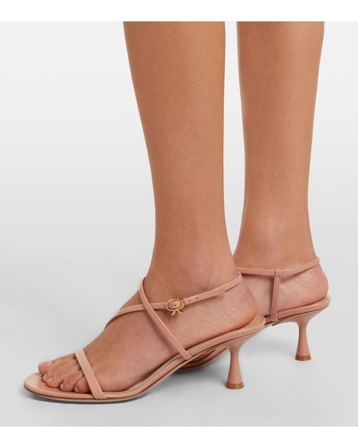 Gianvito Rossi Pink Ascent Leather Sandals