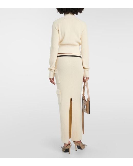 AYA MUSE Natural Zerene Belted Maxi Skirt