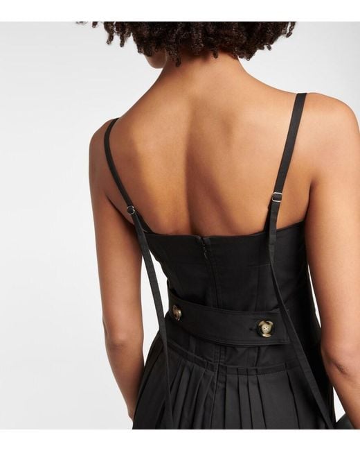 Proenza Schouler Black Cotton-Blend Midi Dress