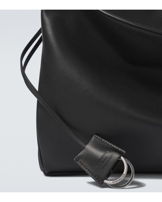 Balenciaga Black Rodeo Medium Leather Shoulder Bag for men